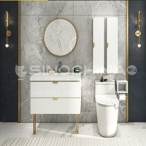 Elegant white floor modern style under counter bathroom vanity lg756A white 